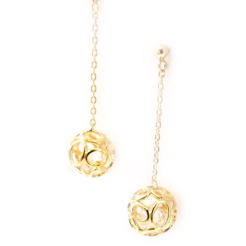 Les Trésors De Lily [K7180] - Cercei „Coreografie” placați cu aur