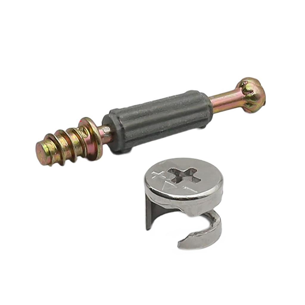 100 st Skåplås och skruvar för möbelmontering Excentriskt hjul och trädymlingar för skåp och lådor