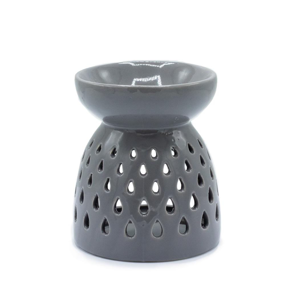 Oil Burner Teardrop Cutout Grey