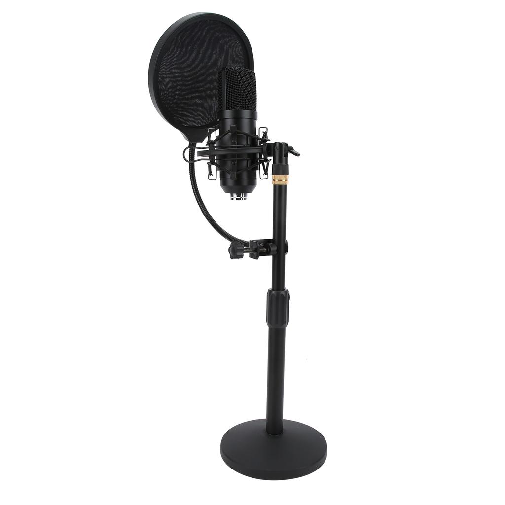 Condenser Microphone Set AM700‑USB Cardioid Aluminum Alloy Flat Head for Gaming Karaoke