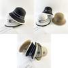 Stylish Straw Paper Beach Sun Hat In Khaki Beige Black And White Colors