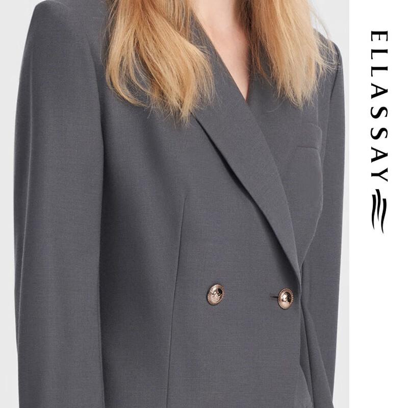 ELLASSAY Women's Wool Blend High-Waist Blazer Dress