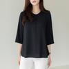 Dedra Summer Version Stacon Collar Blouse [the Black] Tbe3209