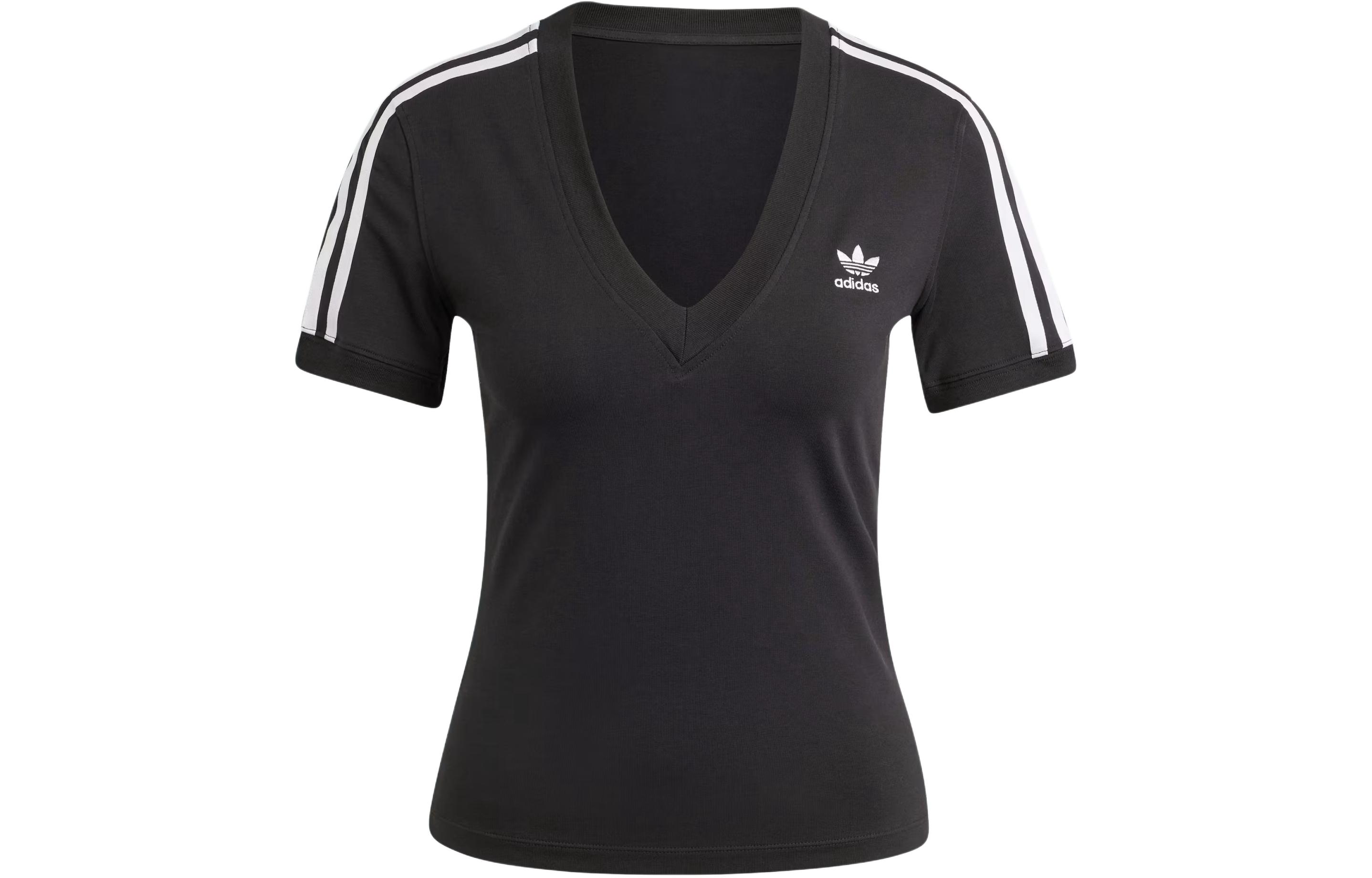 Adidas Originals Adicolor 3-Stripes V-Neck Slim Tee IU2416 XS