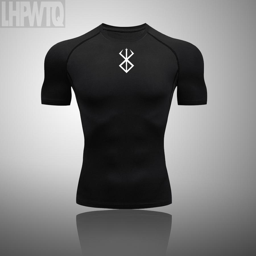 Men Short Sleeve T Shirt Compression Tights Men Fitness Running T-Shirt Breathable Sport Set Rashgard Gym Clothing