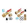 Winterizing Blowout Adapter with Shut Offs Valves, Sprinkler Blowout Adapter with Quick Connect Plug to 3/4 Garden Hose