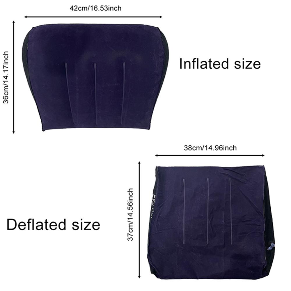 1Pc Inflatable Triangle Pillow Multi-Purpose Lumbar Leg Back Support Comfortable Flocking Surface Pillow Gift