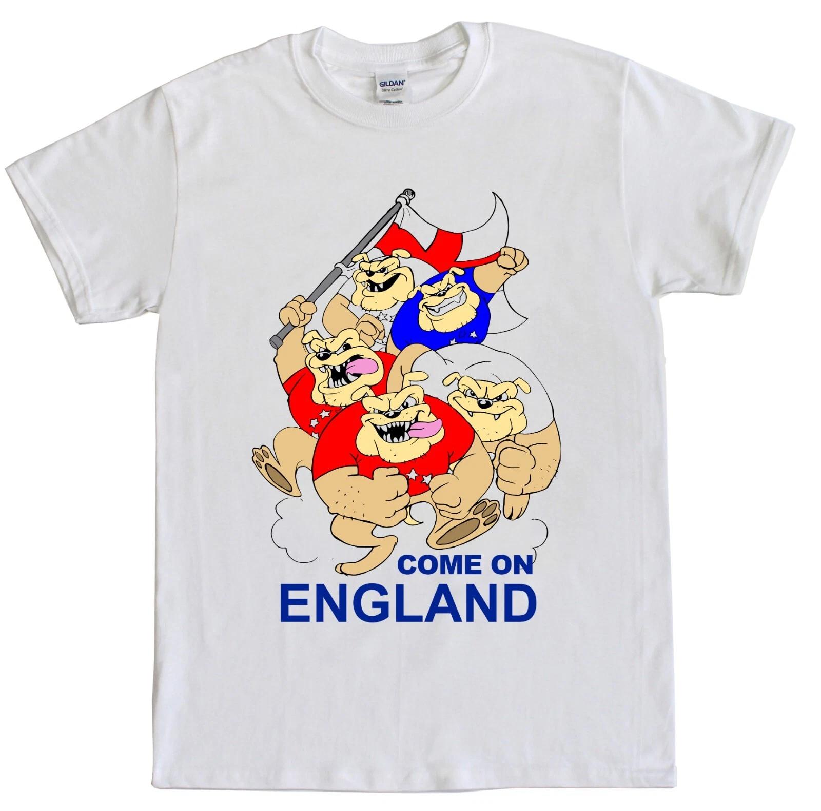 

Come On England Bulldog T shirt St George s Cross 2024 Football Team Top M