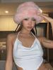 Women's Artificial Plush Ear Protection Windproof and Warm Hat