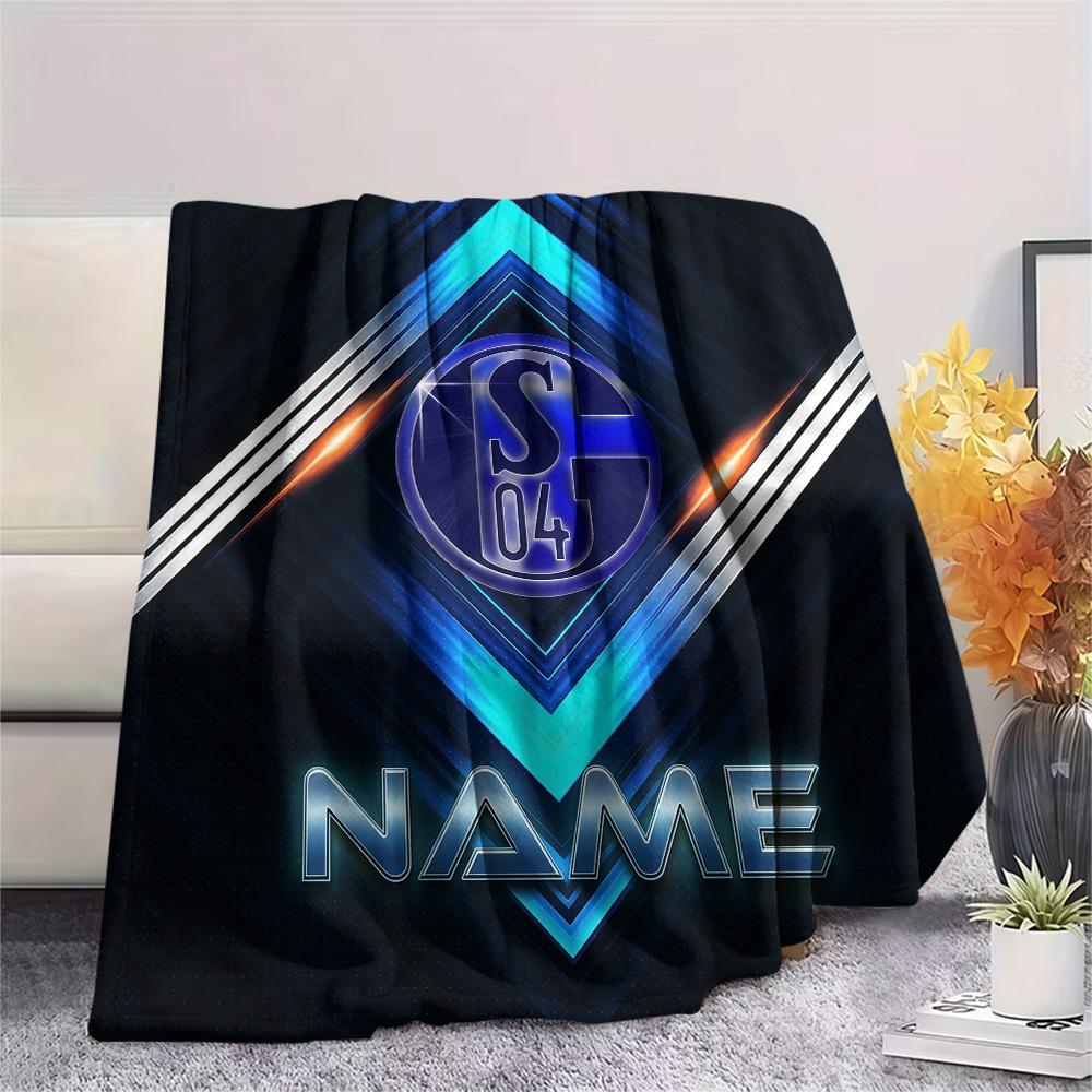 Personalisierte Schalke 04 Flanelldecke, Hohe Qualität, Bequem für alle Jahreszeiten, Heimdekoration, Wärme und Komfort