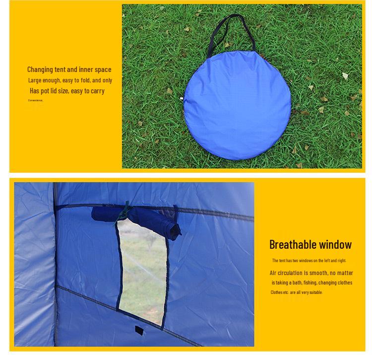 Concave-Convex Camping Tent: Outdoor Toilet, Changing, Shower Tent - AT6516. Perfect for Summer Camping.