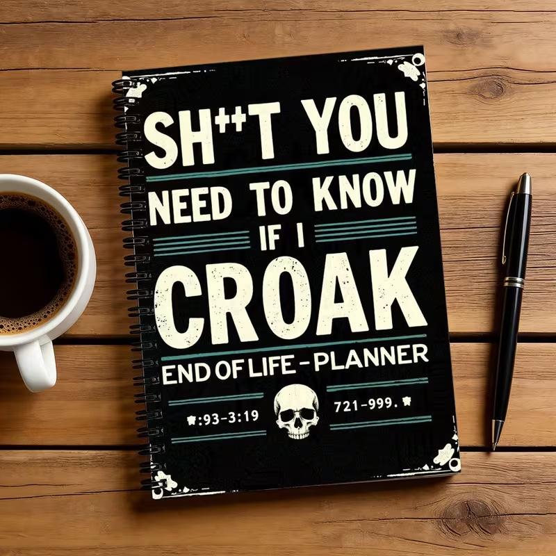 Interesting spiral cipher notebook Life planning plan notebook