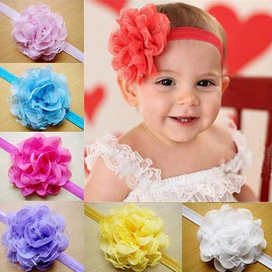 Cute Toddler Baby Girls' Flower Headband Elastic Hair Band Headwear Headdress