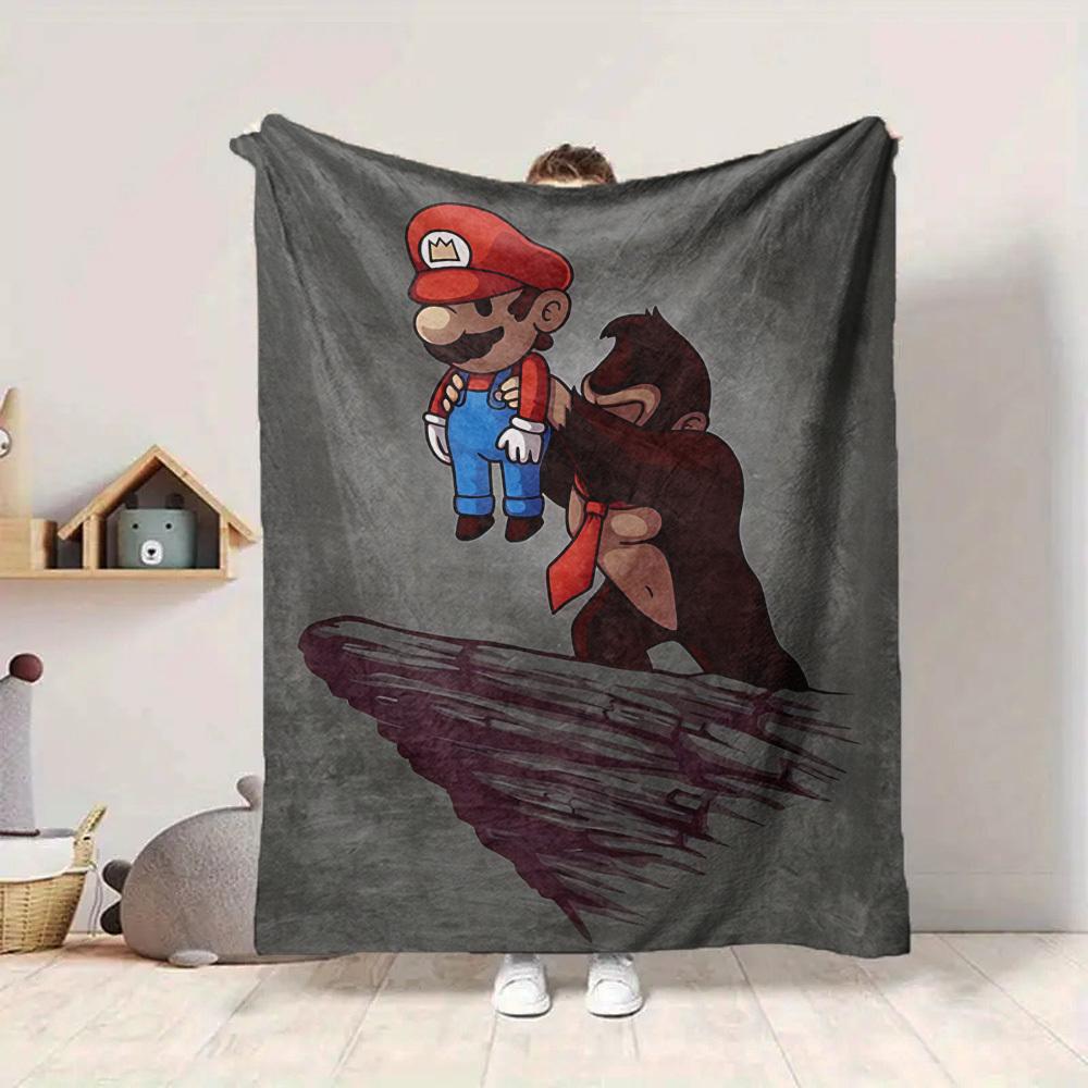 1 Stück Mario Dämon Flanell Decke, Weich Hautfreundlich mit Digitaldruck, Verschiedene Größen Verfügbar für Familie, Freunde, Geburtstag