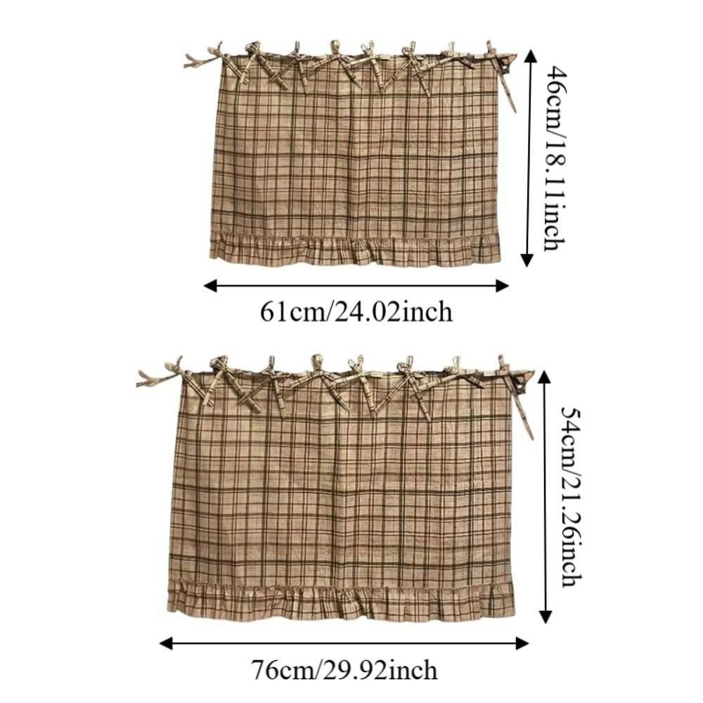 Heat-Resistant Oven Door Curtain Ruffle Trim Oven Cover Stove Cover Skirt Cottage Kitchen