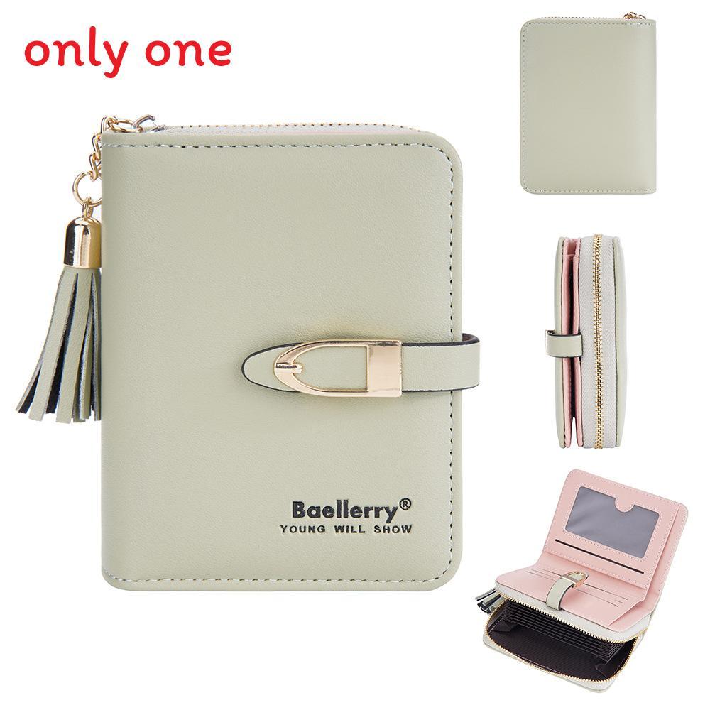 Minimalist Womens Pu Leather Wallet With Tassel For Daily Use