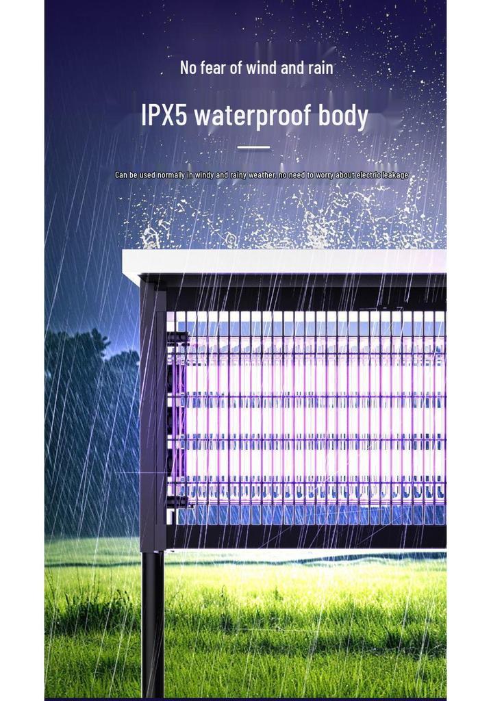 Zhigao Outdoor Waterproof Solar Mosquito Killer Lamp for Courtyard, Garden, and Farm - Attracts and Eliminates Mosquitoes.