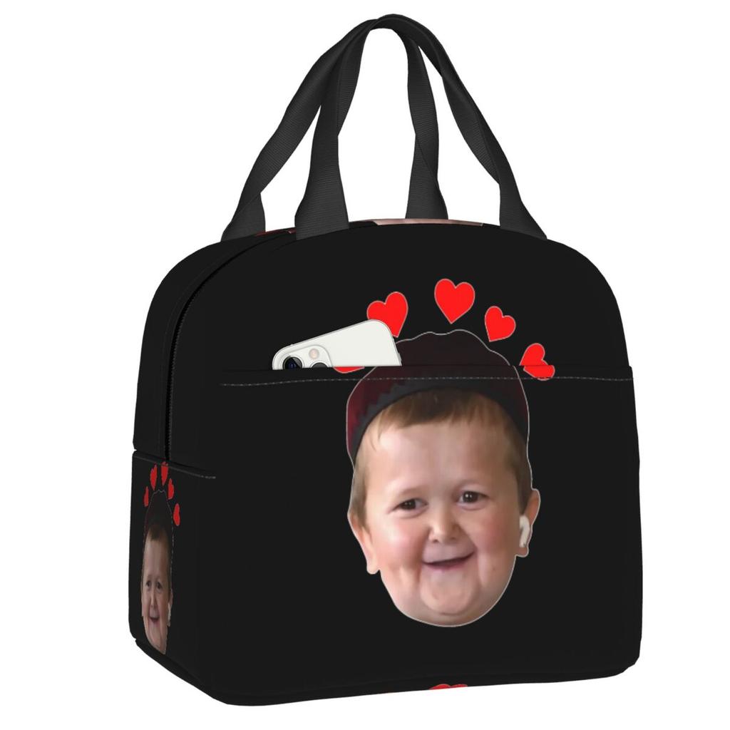 Custom Hasbulla Magomedov Portable Lunch Box Women Leakproof Thermal Cooler Food Insulated Lunch Bag Office Work