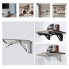 Folding Shelf Brackets Stainless Steel Collapsible Shelf Bracket Wall Mounted DIY Triangular Brackets for Table Work F