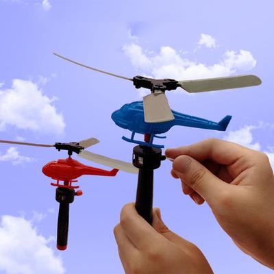 Pull Line Helicopter Fly Stahovací šňůrka Malé letadlo Venkovní hra Hračka Vzdělávací hračka