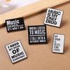 Slogon Music Is My Drug Enamel Pin Funny Brooch Cartoons Badge For Bags Jeans Hoodies Denim Lapel Pin Jewelry Kids Best Gift