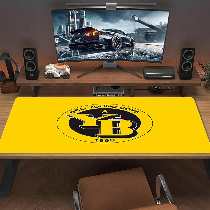 BSC Young Boys Farbiges Mauspads Großes Gaming-Tischkissen Rutschfeste Laptop-Tablet-Große Mauspads XXL-Matte Mini-PC-Spielmatte Mit Verriegeltem Rand
