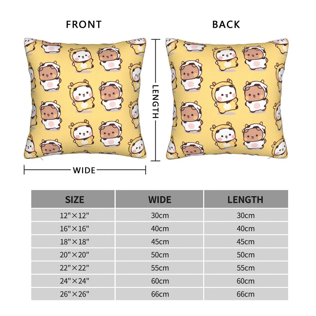 Bear and Panda Pillowcase Polyester Cushion Cover Decor Bubu and Dudu Balloon Pillow Case Cover Home Zipper 4040cm