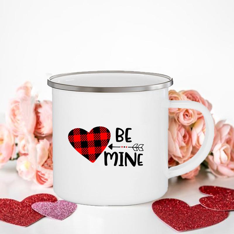Frau/Herr Richtig Druck Paar Tassen Kreative Kaffeetasse Getränk Dessert Frühstück Milchbecher Emailletassen Henkel Trinkgeschirr Valentinstagsgeschenk