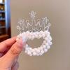 Children's Crown Pearl scrunchie Princess Hodeplagg perler perler hodestreng Jentebolle Hode Artefakt Gummibånd Hodeblomstslips