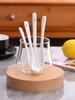 Ceramic White Long-Handle Stirring and Teaspoon