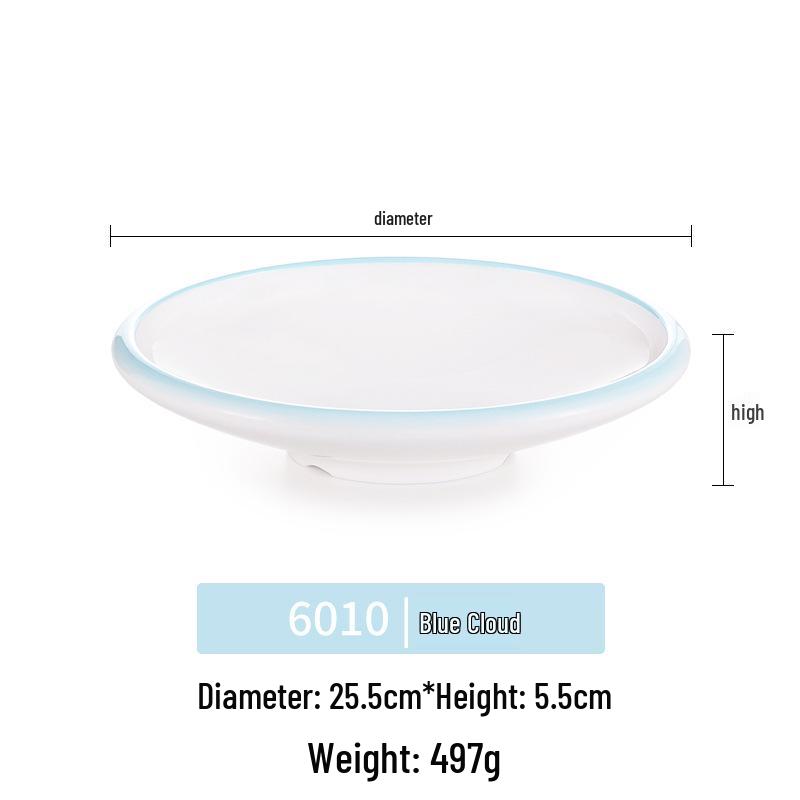 Okrągły talerz melaminowy - Naczynia stołowe inspirowane porcelaną dla restauracji i hoteli, Idealny do kuchni zachodniej