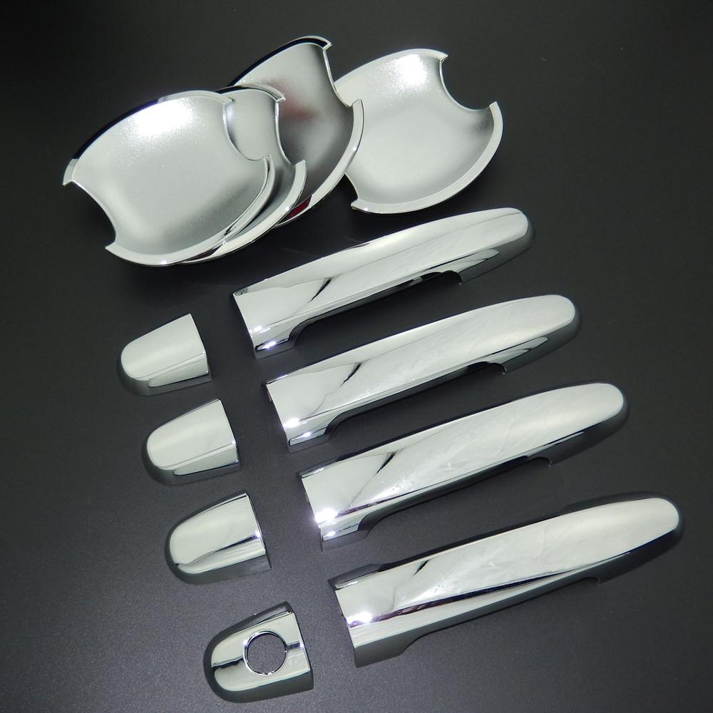For Toyota RAV4 2001-2012 Chrome Door Handle Trim & Door Bowl Cover Car Styling 2004 2005 2006 2007 2008 2009 2010