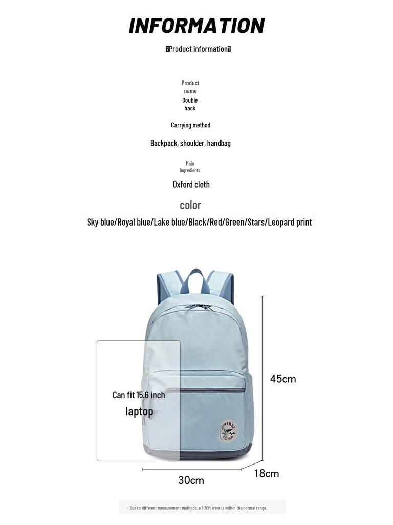 High-Quality Trendy Converse Backpack - Large Capacity Laptop Schoolbag for Sports, Travel, and Students