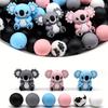 Conjunto de Contas de Silicone Koala 3D com 25/32 Peças, perfeito para artesanato DIY feito à mão, como chaveiros, colares, pulseiras, etc.