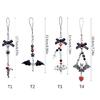 Mobile Phone Charm Gothic Cross Bat Rose Pendant Keychain Strap Lanyard for Bag