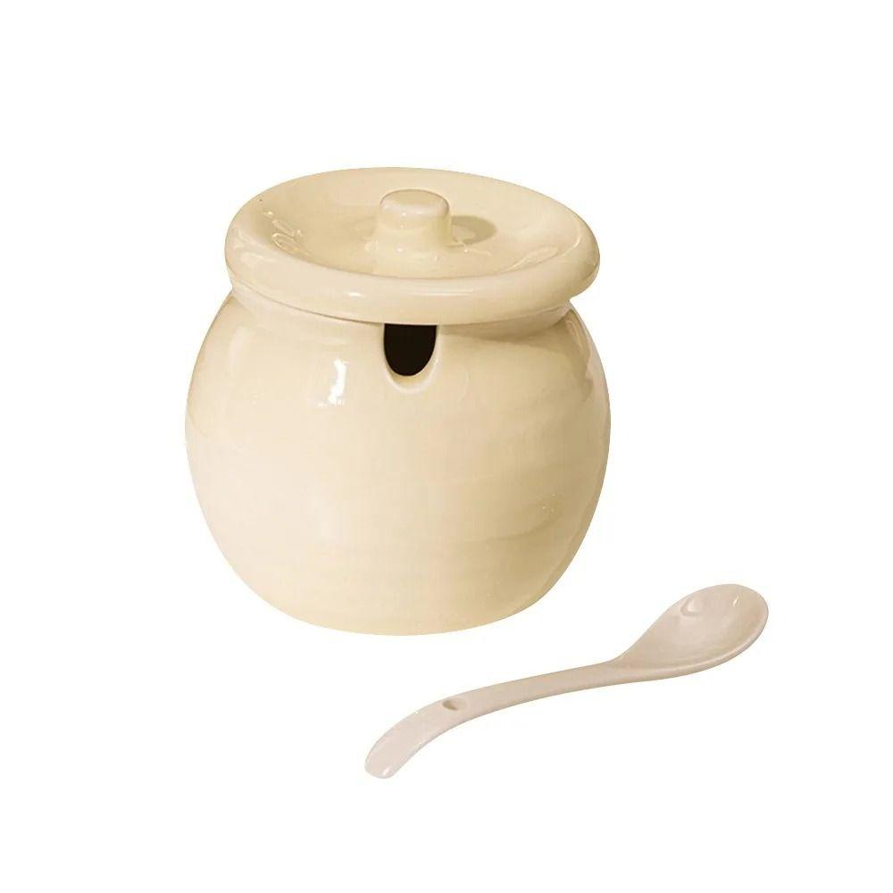 High Temperature Resistant Ceramic Seasoning Bottle Large Capacity Condiment Container  Butter