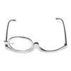 Makeup Reading Glasses Portable Magnifying Presbyopic Reading Glasses Flip Up Rotating Single Lens
