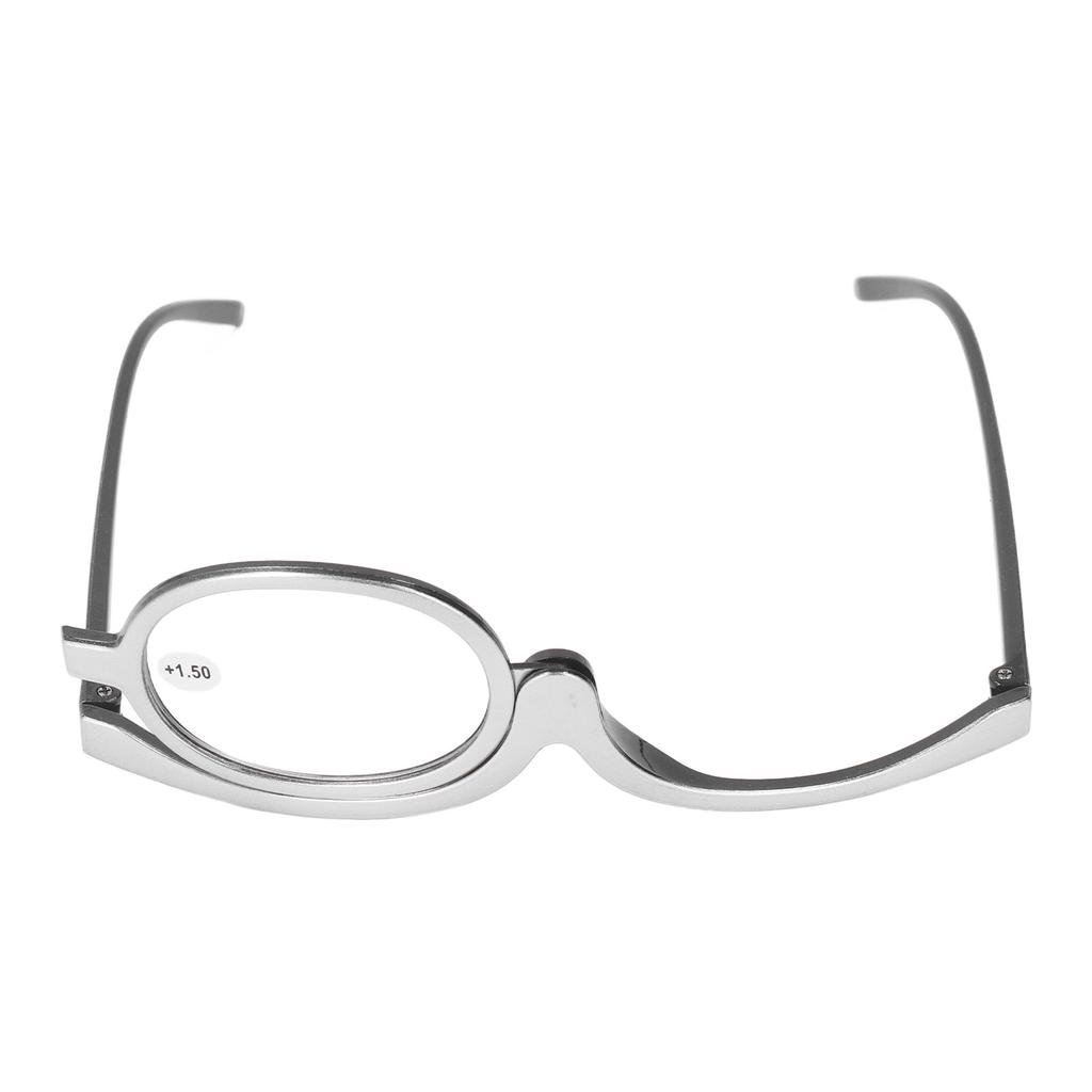 Makeup Reading Glasses Portable Magnifying Presbyopic Reading Glasses Flip Up Rotating Single Lens