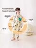 New Pure Cotton Children's Cardigan Pajama Set - Short Sleeve, Loose Fit for Boys & Girls