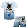 Sommer Herren Japanischer Anime Dragon Ball Kinder T-Shirt und Shorts Zweiteiler Super Mario 3D Gedrucktes Kinder Jungen und Mädchen Set