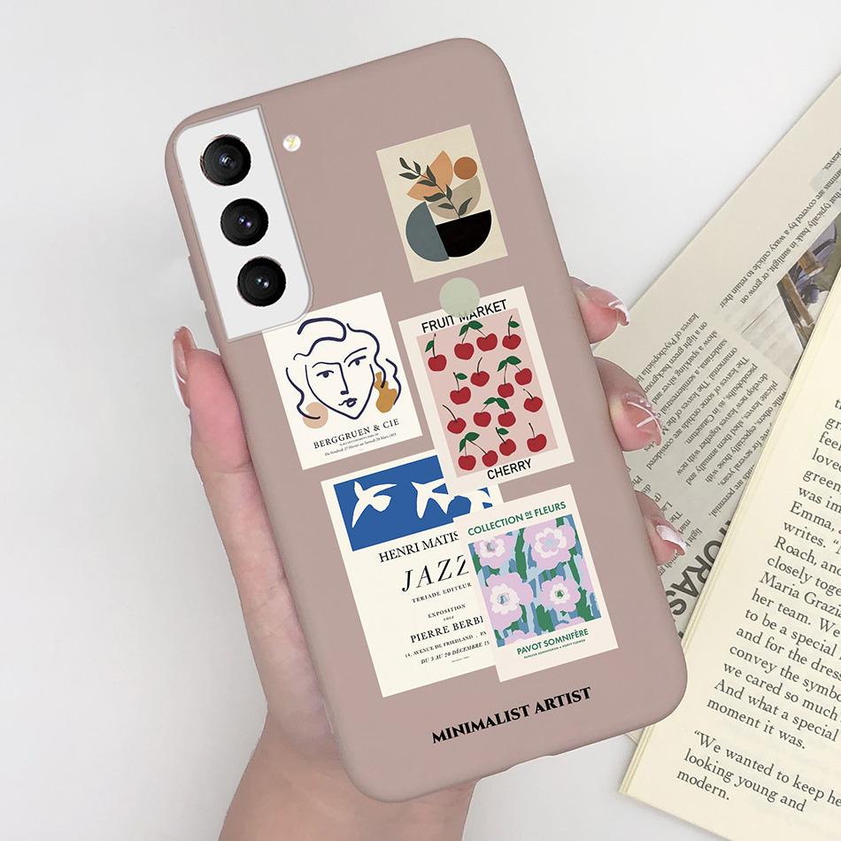 For Samsung Galaxy S21 Plus Ultra FE 5G Case Cute Painted Silicone Soft Protective Phone Cover for SamsungS21 S 21 FE Plus Ultra