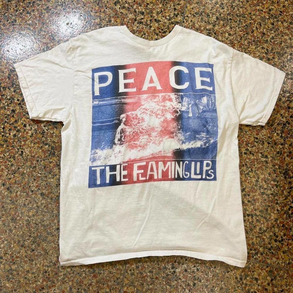The Flaming Lips rock music tour concert short sleeve white shirt KV35023 Unisex T-Shirt XL