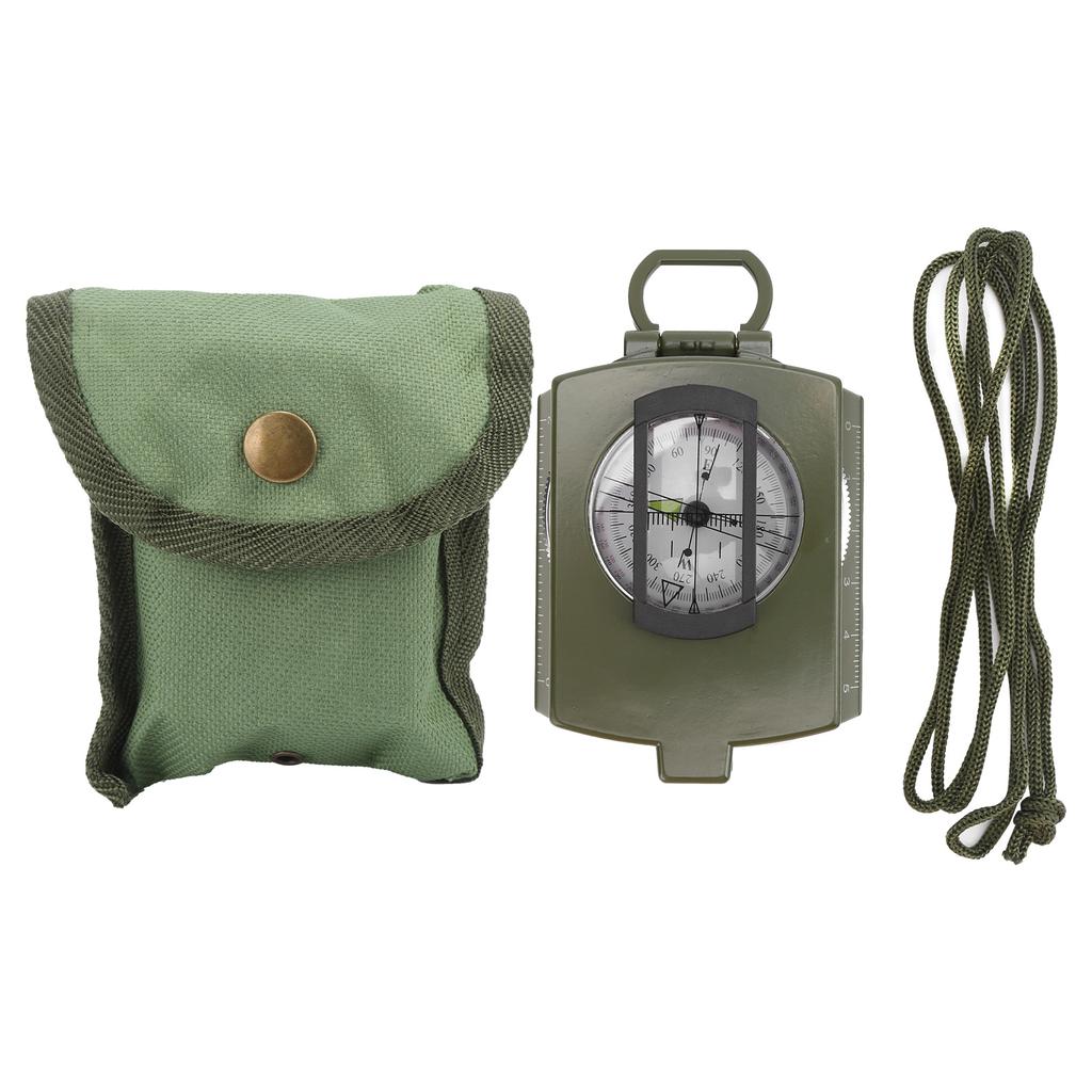 DC60‑2A Aluminium Alloy Foldable Multifunctional Luminous Compass Outdoor SuppliesArmy Green