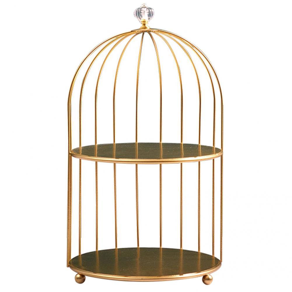 Iron Art Nordic Style Bird Cage Rack Lipstick Perfume Cosmetic Skin Care Product Storage Rack Finishing Table Rack 2022 New