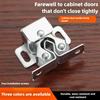 Dual-Wheel Magnetic Spring Touch Bead Lock Buckle Wardrobe Door Latch Fixed Low-Base Furniture Safety Latch for Home