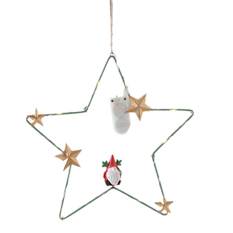 

Five-Pointed Star/Moon Decorative Pendant Winter Ceiling Window Ornament Elegant Wall Hanging Christmas Tree Decoration