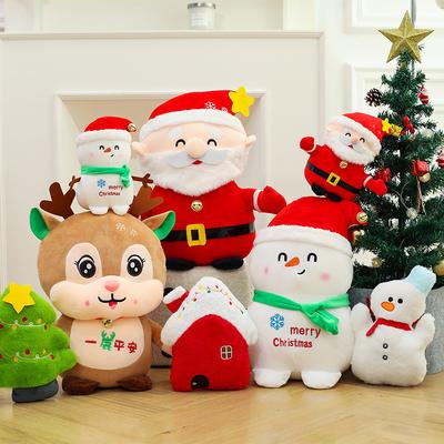 Grenzüberschreitende Weihnachts-Elch-Plüschpuppe Feiertagsornament Weihnachtsmann-Ornament Kindergeschenkpuppe