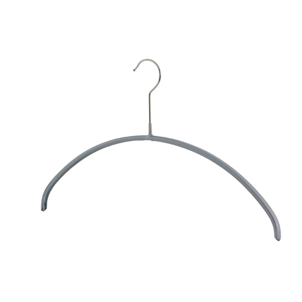 MAWA Économique 40 Cintres Rond Idéal pour et Rotatif x x cm [Lot 10, Argenté] - Fins, Gain de Place, Revêtement Antidérapant, Cintres, Mailles, Chemises,