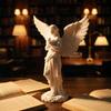 3D Printed Praying Angel Religious Figurine Matte Finish Guardian Statue for Study Shelf Living Room Decor Ornament