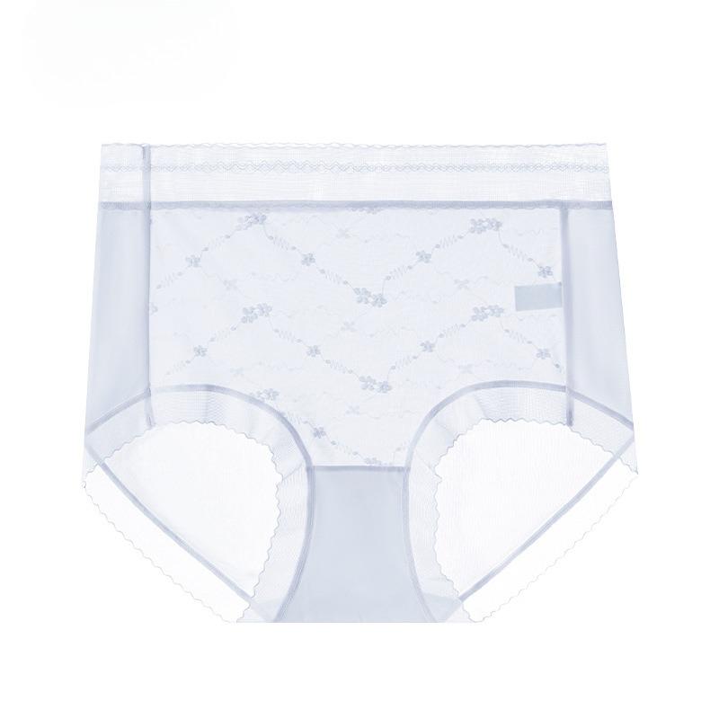 Fashionable Women's Ice Silk Underwear Comfortable Breathable Summer Thin High Waist Plus Size Women's Triangle Panties